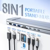 SZZCNOX USB-C Docking Station Laptop Stand, 8-in-1 USB C Hub