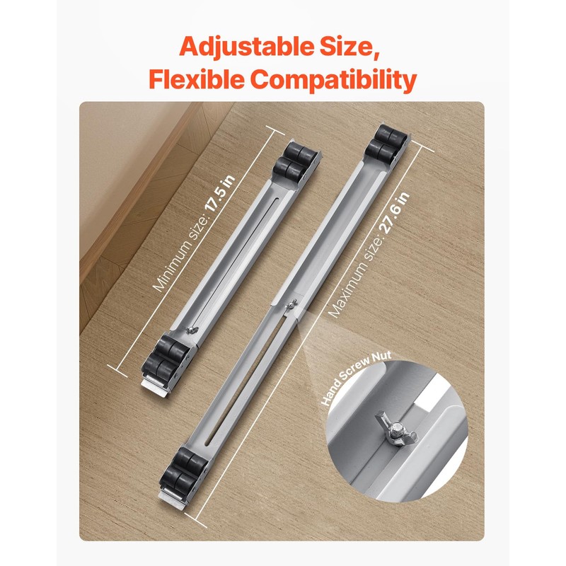 VEVOR Heavy Duty Furniture Appliances Rollers, Extendable Appliance Rollers Mobile