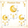 WEEPA 3 Pcs Ramadan Decorations Ramadan Hanging Ornaments Wall Decor