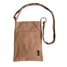 BRILLIANT COLORS Canvas Shoulder Bag, Women's, Small, Canvas, Vertical, Fabric, Made in Japan, Sacoche S (Light Beige)