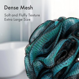 AB  Charcoal Loofah Sponge, Shower Loofah 60g/PCS - Body Scrubber Loofa Set of 4 - Charcoal Blue, Green, Purple & Red, Bath Sponge for Men and Women shampoo massage Spa Filter Silicone Shower gmeel  an  exfoliating  gel Hanging Cleaning Fluffy Personal -