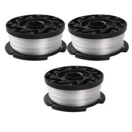 WANGCL 3 Pack A6481 A6485 Spool Line for Black Decker Reflex Strimmer, String Trimmer Replacement Spool Refills 30ft 0.065” Auto-Feed Single Lines Edger Parts Grass Trimmers