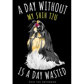 Shih Tzu Notebook: Large Lined Journal For Your Daily To do List Note | 100 pages Decorated With Small Dogs Face Designs and Puppy Head Oranement | ... Book Gift to Keep track & Record Information