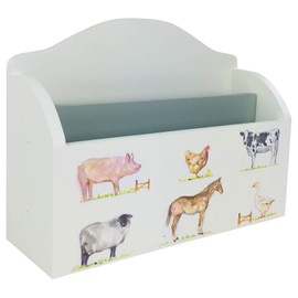 The Leonardo Collection Post Rack Wood Farmyard Animals Letters Holder Country Countryside Traditional
