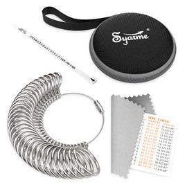 Ring Sizer Measuring Tool-Ring Sizer Custom and Finger Diameter Measurement Jewelry Making Tool, US Size 0-15 31 Pcs, Comes with Dedicated Storage Box, Ring Gauge Soft Ruler, Polishing Cloth