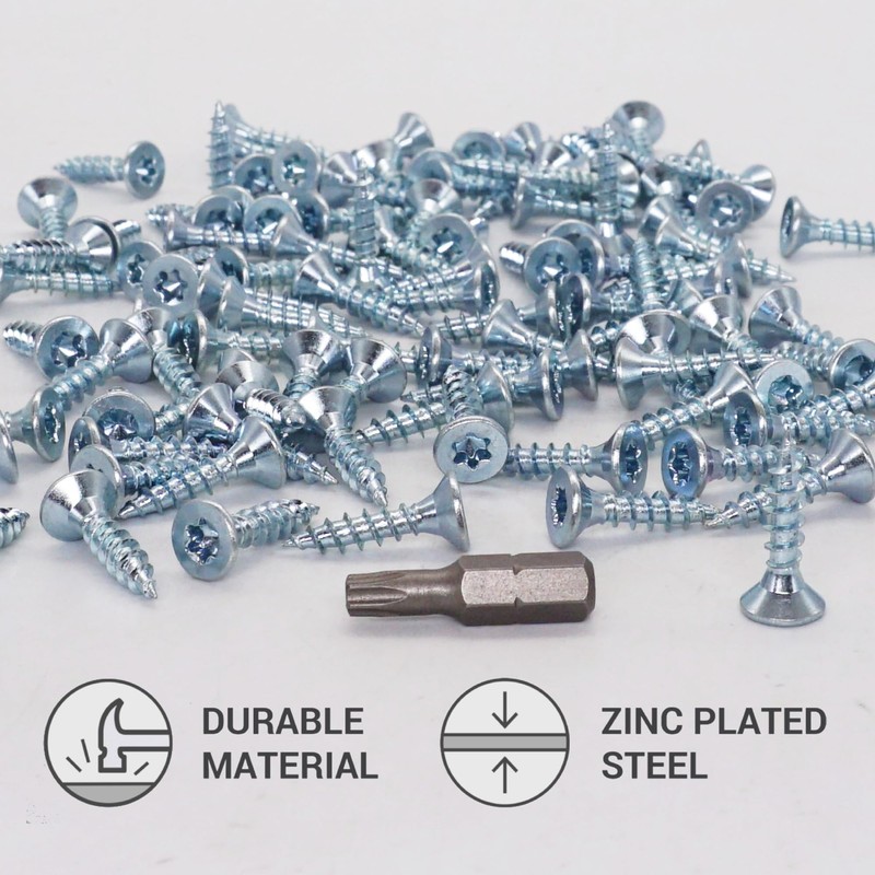 SKIR'CO (Pack of 100) 4.5 x 20mm Galvanised Steel Wood
