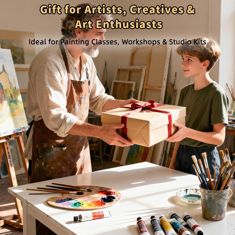 2-Pack 24x36 Stretched Canvas 13.4oz Warp-Resistant for Oil & Acrylic