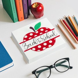 Kangomelon 80 Pack Back to School Paper Napkins, 6.5 x 6.5 Inch Red Apple Disposable Napkins for First Day of School Teacher Appreciation Week Party Supplies Dinner Table Decoration