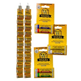 24 Count- Weeks Twin Packs All Natural Beeswax Lip Balm For Ultimate Hydration, Vitamin E, UV Protection, 100% Chemical Free. Made in USA.