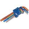Draper 22203 Ball End Metric Allan/Hex Key Set, 1.5mm-10mm, Multicolor,