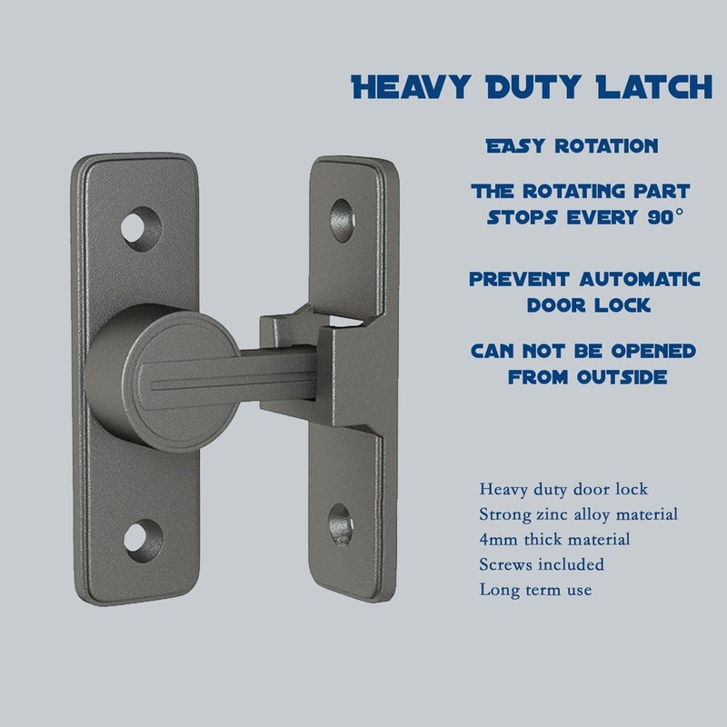 Betensh Sliding Door Lock 90 Degree Flip Door Lock Screw