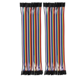 Heevhas 80pcs 40Pin Jumper Wire Cable Breadboard Ribbon Cables 20 cm Female-Female Jumper Cable 24AWG Wire Bridges for Arduino Breadboard DIY Project
