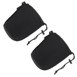 Operitacx 2PCS Neoprene Lens Pouch Protective Case for DSLR Camera Lens Shockproof Water Resistant Storage Bag for Photographers Soft Elastic Design