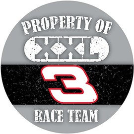 FanNut.com Dale Earnhardt Sr #3"Property of Decal 4" Round Vinyl Auto Home Nascar Racing