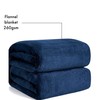 Navy Blue Flannel Fleece Blanket fluffy throw Super soft Bed