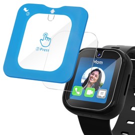 Tiorecime 2 Pack Tempered Glass Screen Protector for SyncUP Kids Watch 2 with Auto-Alignment Installation Frame, HD Clear Scratch Resistant Protective Film Compatible with SyncUP Kids Watch 2