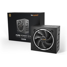 be quiet! Pure Power 12 M 1200W Modular Power Supply | 80 Plus® Gold | ATX 3.1 | PCIe 5.0 GPUs and 6+2 pin connectors | 12VHPWR Cable Included | Silent 120mm be quiet! Fan - BN513 I 10 Year Warranty