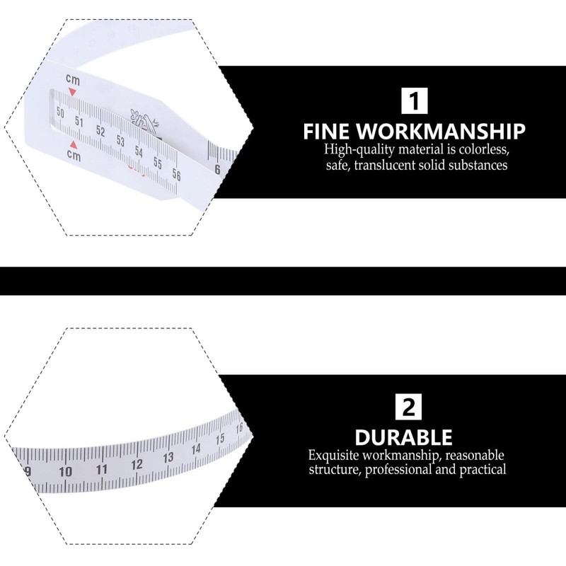 VILLCASE 6pcs Head Circumference Tape Measure, Plastic Reusable Newborn Head