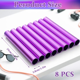 Amylove 8 Pcs Aluminum Track Field Relay Batons Race Equipments for Running Race Team Sports Practice Athlete Corrosion Resistant High Strength Smooth Surface(Purple)