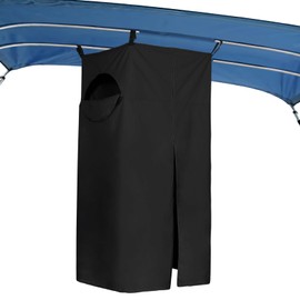 Tuszom 600D Privacy Tent for Boats, Heavy Duty Hanging Changing Room with Storage Bag, Portable Privacy Station for Pontoons (Black, 27" W x 30" D x 72" -84" H)