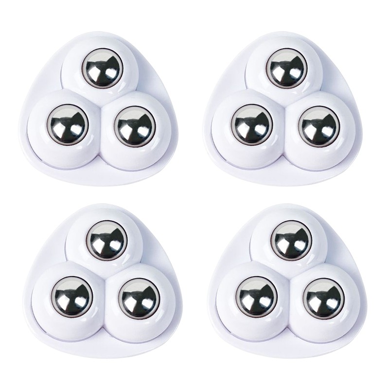 Self-Adhesive Furniture Caster Wheels – Stainless Steel 360° Swivel Rollers