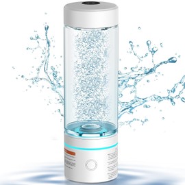 Sunity Hydrogen Water Bottle, Wasserstoff Wasserflasche mit SPE/PEM-Technologie zur Erzeugung von Wasserstoffwasser, Wasserstoff-Sauerstoff-Trennung, lebensmittelechte BPA-freie Flasche (240 ml)