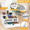 Coffee Bar Accessories Organizer - Countertop Coffee Station with Drawer,