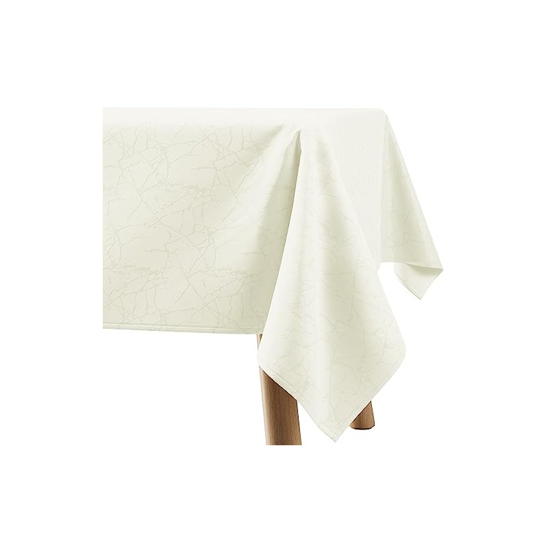 Filumi Tablecloth 140 x 240 cm Cream Washable for Indoor