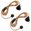 2 Pack Plug in Pendant Light Fitting Kit with 5.1M