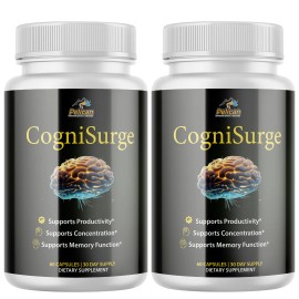 Pelican Vitamins CogniSurge- Brain Support- 2 Bottles- 120 Capsules