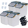 Saim Airtight Rice Container & Flour Storage 25lb 4-Pack, BPA