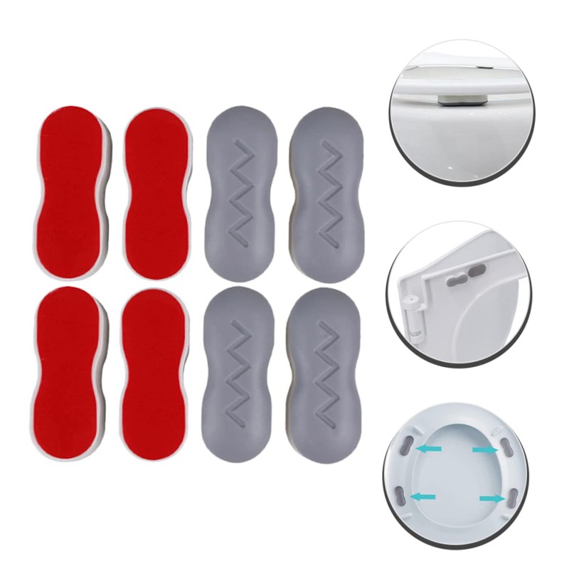LALAFINA 8Pcs Toilet Seat Bumper Replacement Kit Toilet Risers for