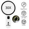 Magnifying Glass with Light, 30X Handheld Large Magnifying Glass for
