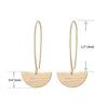 Geometric Semicircle Dangle Drop Hanging Earrings for Women 18k Gold