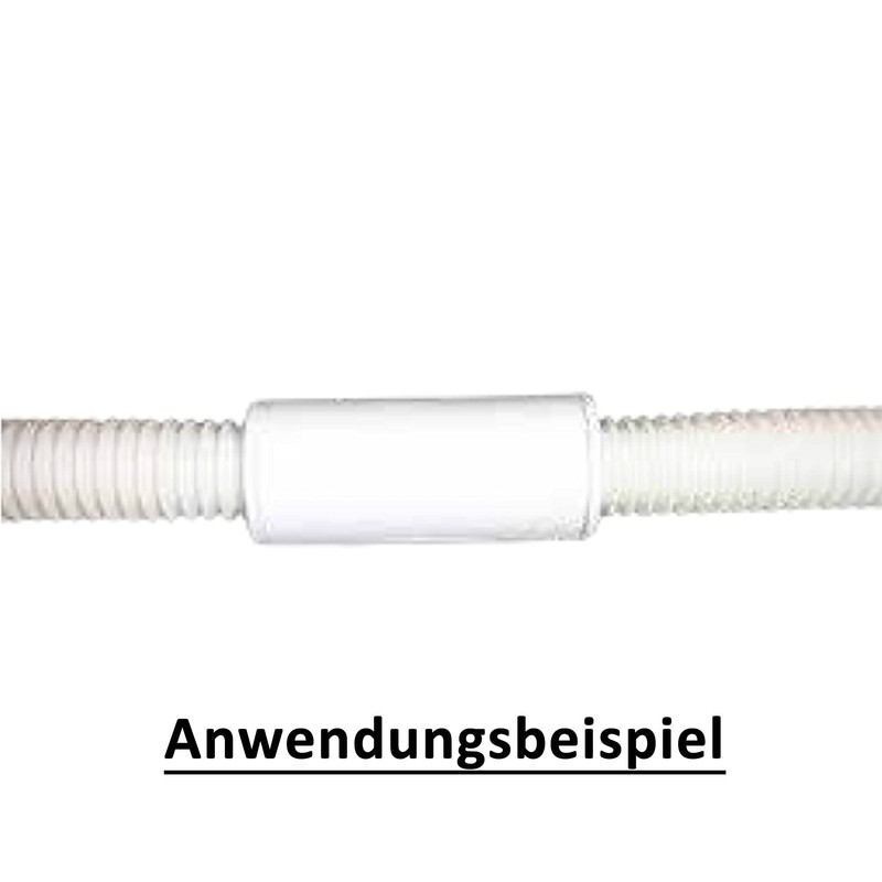 Connector/sleeve with O-ring for two flexible condensate hoses with a