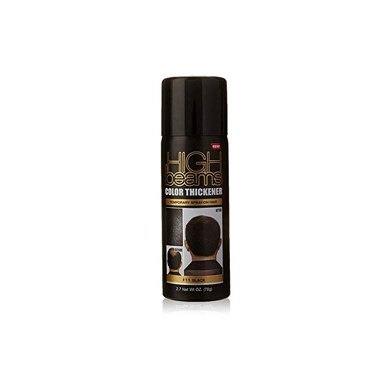 High Beams Color Thickener Spray for Men, Black, 2.7 Oz.