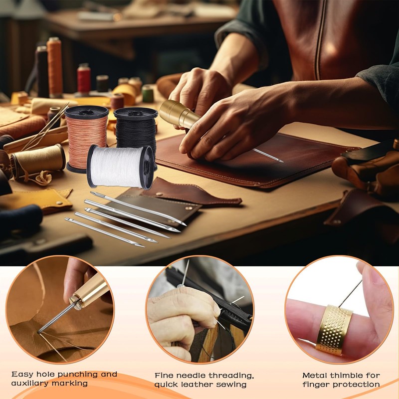 Leather Sewing Kit Professional - Sewing Kit for Leather and