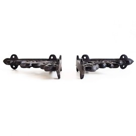 Homezone Pair of Small Victorian Cast Iron Wall Shelf Brackets Supports. Heavy Duty Ornate Vintage Scroll Design Cast Iron Wall Brackets for Home and Garden. (Small Cast Iron Brackets)