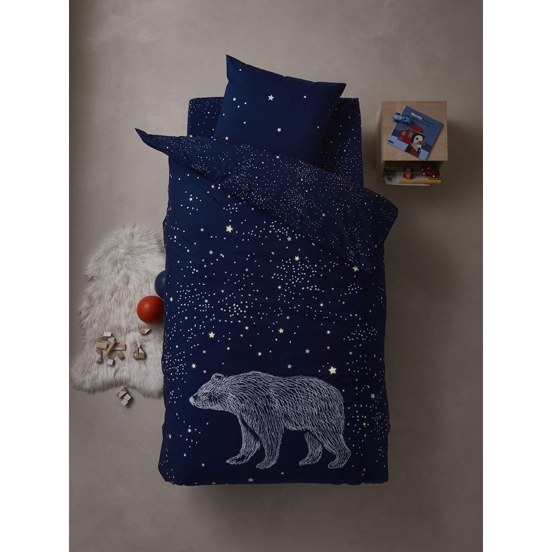 Vertbaudet Bedding Set for Children, Polar Bear Dark Blue, 140