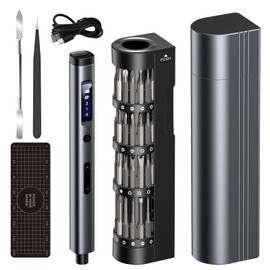 Electric Screwdriver Set, UF-TOOLS Rechargeable Cordless Screwdriver Kit, Precision Repair Tool Kit with Bits, LED Lights, Charging Cable, Carrying Case, for Watches, Phones, Glasses