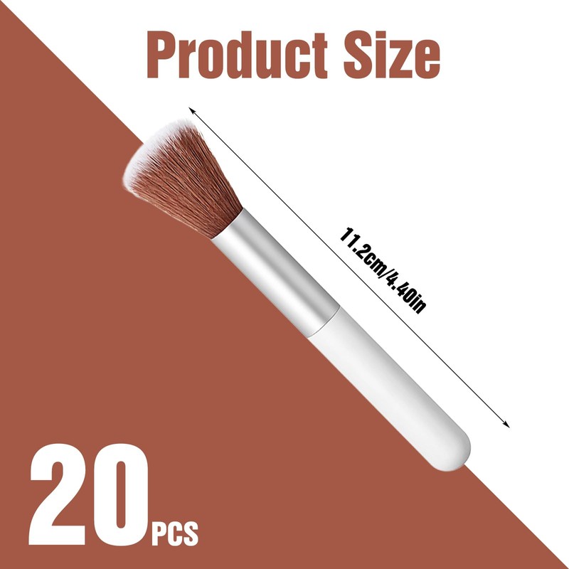 20 PCS Fluffy Beauty Makeup Brushes Bulk, Soft Disposable Makeup