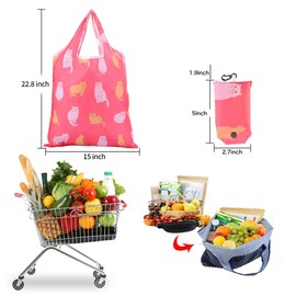Pack of 10 Reusable Shopping Bags, 59 cm x 38 cm, Environmentally Friendly Shopping Bags, Foldable Shopping Bags, Portable Shopping Bag, Durable, Waterproof, Machine Washable, multicoloured