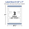 Avery Matte White Rectangle Labels with Sure Feed, 2.5" x
