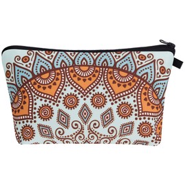PREMYO Make-Up Pouch Cosmetic Bag Toiletry All Over Printed Design Mandala Fits in Handbag Ideal for Essentials Traveling Suitable as Pencil Case