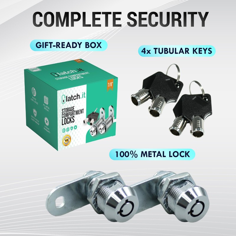 Latch.IT 7/8” RV Storage Locks | 2-Pack RV Compartment Locks