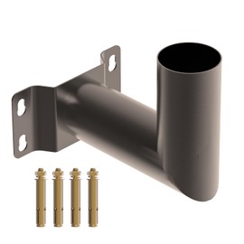 Wall Mount Bracket for Outdoor LED Lights L Shape Round Pole Mounting Bracket Wall Mounted Adapter for Outdoor LED Parking Lot Lights Street Lights Post Top Light