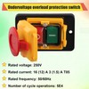 Comphic KJD12 16A 250V Electromagnetic Switch with Magnetic Button Undervoltage