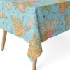 Martina Home Blue World Map Resin Coated Tablecloth 140cm x