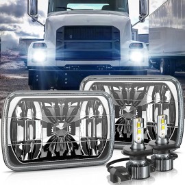 CHUSYYRAY 7X6 5X7" INCH LED Headlights Sealed Beam FIT Mack MD7 CH600K MS300P CS200P Truck