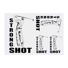 4 x 'Perfect Strike, Golf Glory' Temporary Tattoos - Water Resistant, Skin-Safe, Non-Toxic Transfers, Mixed Sizes (TO00074314)